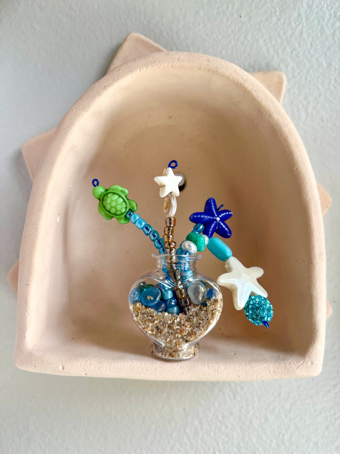 Beaded Oceanscape Jar