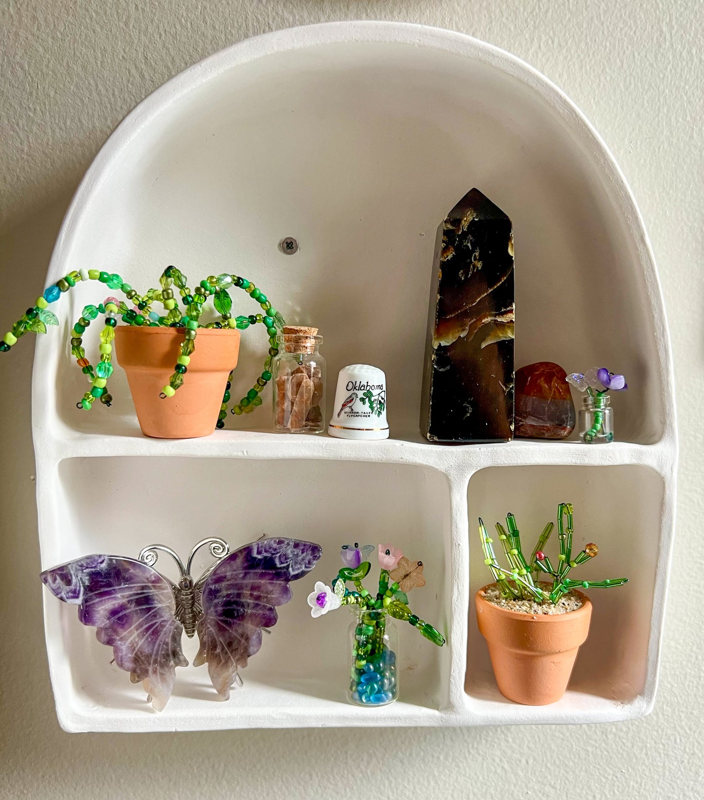 Beaded Bouquet in Glass Jar